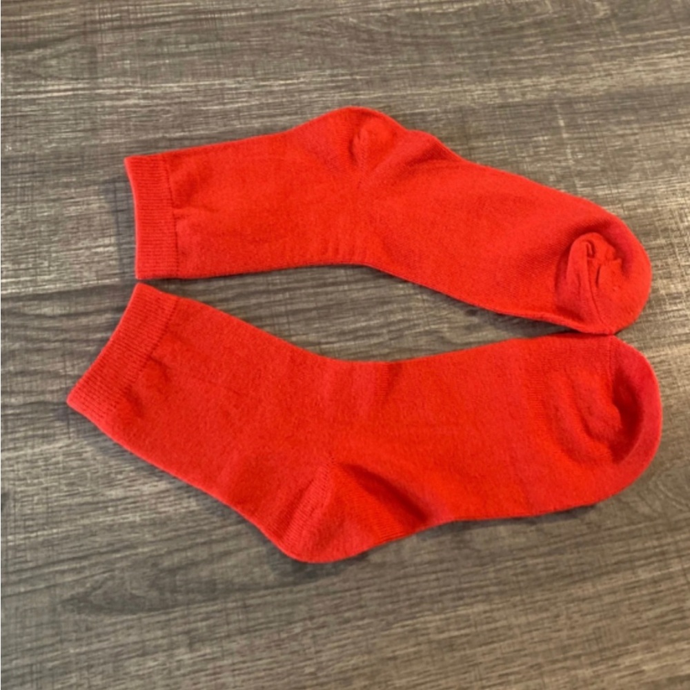 Red Mid Ankle Socks
